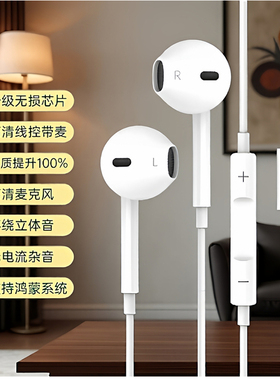 适用华为mate60pro200/90gt/x50小米平板OPPO真我VI有线耳机tpyec