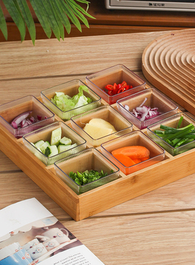 九宫格塑料小吃碟干水果盘轻奢ins高颜值分格商用点心收纳盒摆放