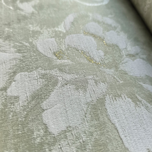 法式金丝蕊提花无缝墙布浮雕花