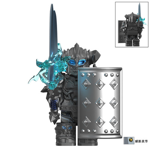 适用乐高魔兽世界争霸战士T3无畏套装装备拼装积木人仔玩具DT065