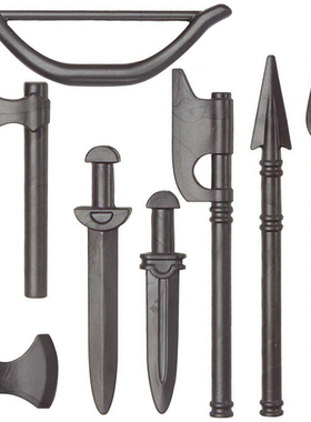 科睿配件魔戒指环王洛汗骑兵中古人仔长矛剑弓箭武器积木