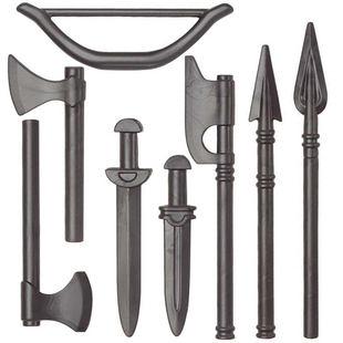 科睿配件魔戒指环王洛汗骑兵中古人仔长矛剑弓箭武器积木