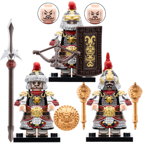 中古宋代士兵铁浮屠积木人仔