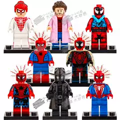 Domestic Genuine Superhero Shadow Scarlet Spider-Man Peter Parker Assembled Building Block Minifigure Toy G0126