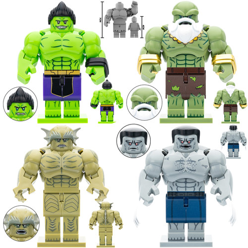 适用乐高绿巨人憎恶战尊阿玛迪斯赵第三方拼装积木人仔玩具AF348