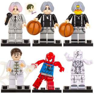 鸡你太美练习生月光骑士武德大师超可动积木人仔拼装玩具