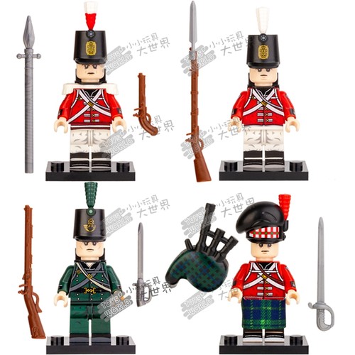英国士兵拼装积木人仔