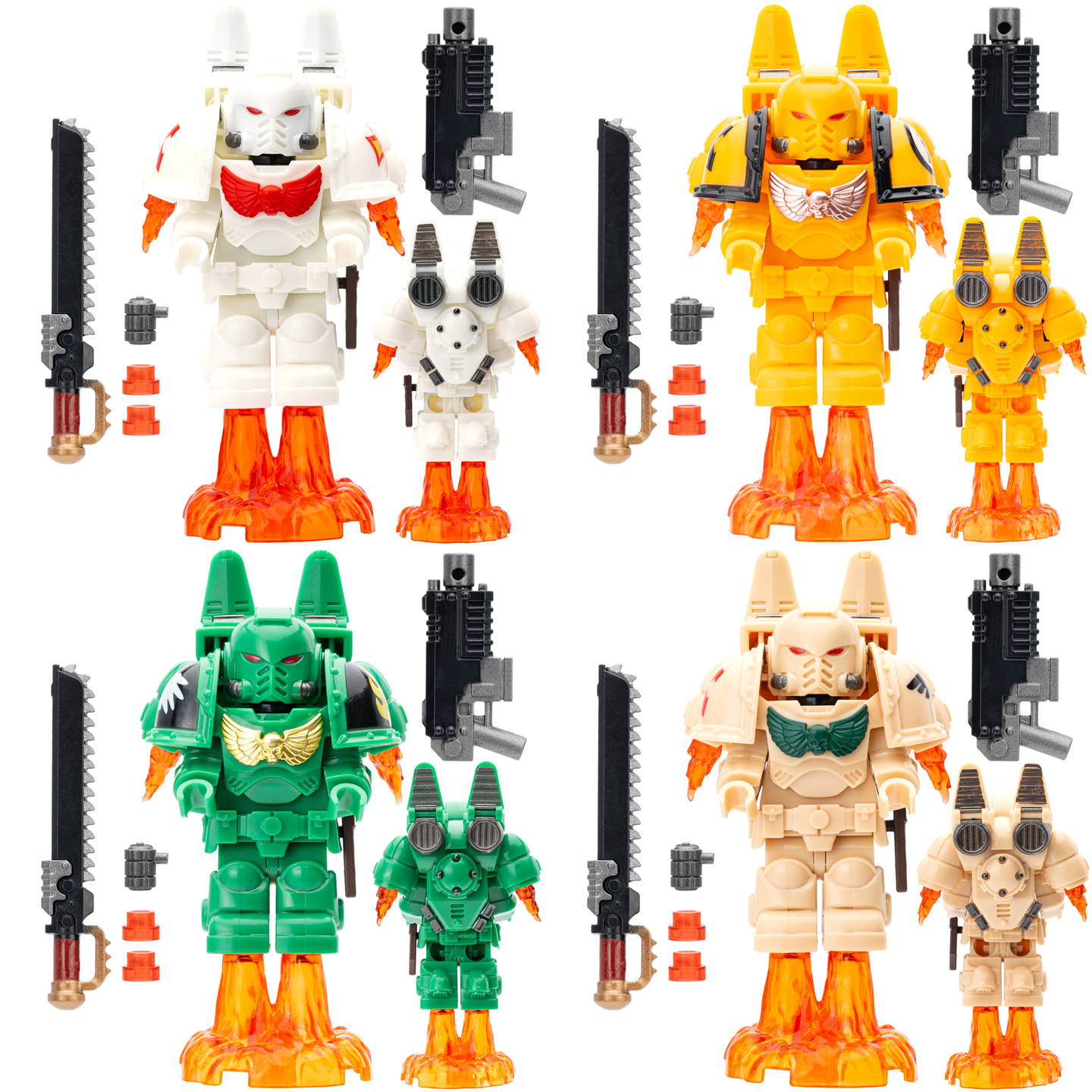 适用乐高战锤40K星际战士跳跃背包第三方拼装积木人仔玩具DY713