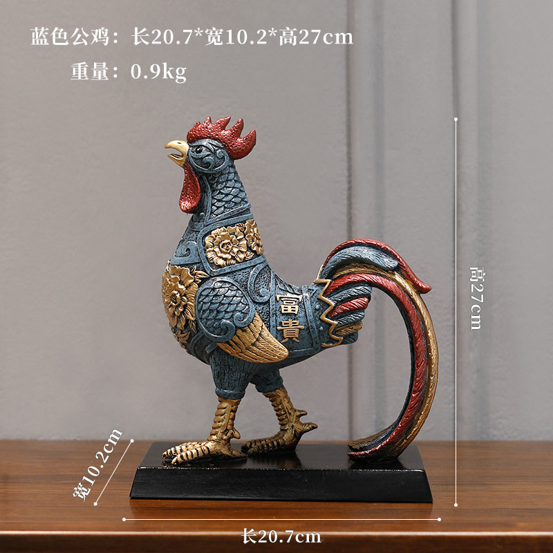 吉祥如意雄鸡家居开业礼品乔迁新居礼物客厅送朋友装饰品中式摆件