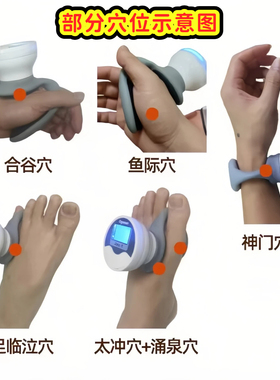 黄金人足底按摩器太冲涌泉经络疏通仪合谷鱼际穴脉冲磁疗温灸仪