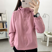 加绒冲锋衣女可卸帽保暖软壳衣男户外骑行挡风外套防水夹克登山服