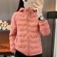 8222秋冬新款 保暖防风休闲百搭外套 女户外运动连帽轻薄羽绒服时尚
