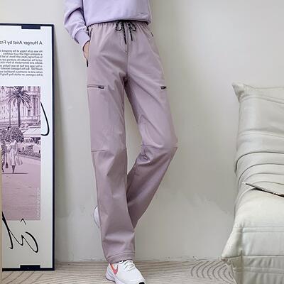 探拓冲锋软壳裤女秋冬防风防雨水加绒保暖直筒长裤户外徒步登山裤