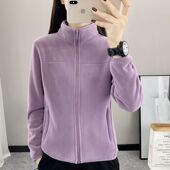 立领抓绒衣女双面绒加厚休闲外套男内搭卫衣珊瑚绒上衣奥粒绒夹克