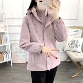 三合一登山服外套女2024新款 冲锋衣女秋冬防风小个子可拆卸两件套