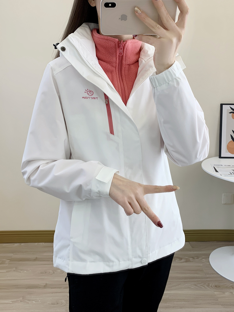 TECTOP/探拓防风防水透气三合一两件套情侣男女款专业冲锋衣团购