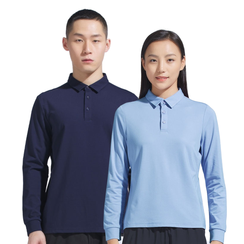 探拓户外秋季翻领长袖T恤男女式情侣款透气休闲运动POLO衫