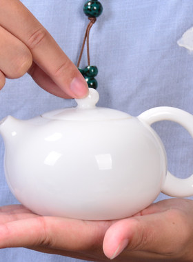 德化纯白纪念品西施壶