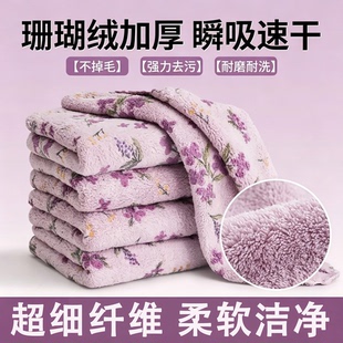 抹布珊瑚绒洗碗擦桌擦机布厨房毛巾吸水清洁加厚擦玻璃抹布油利除