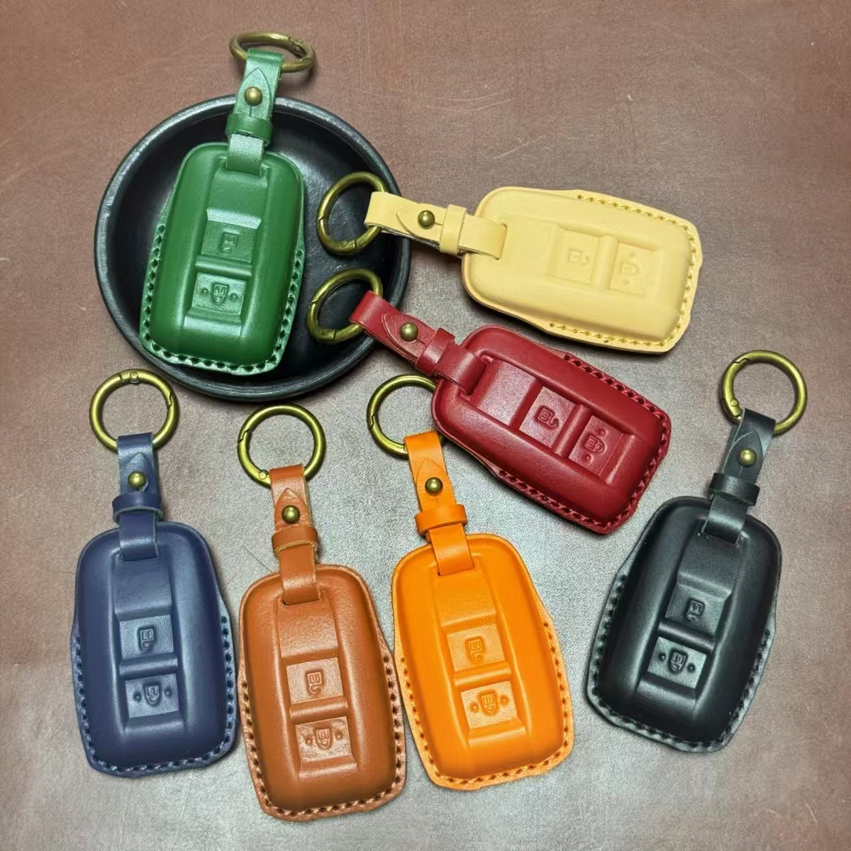 丰田兰德酷路泽LC70系钥匙套LC71/76/78/79钥匙套 小牛皮手工钥匙