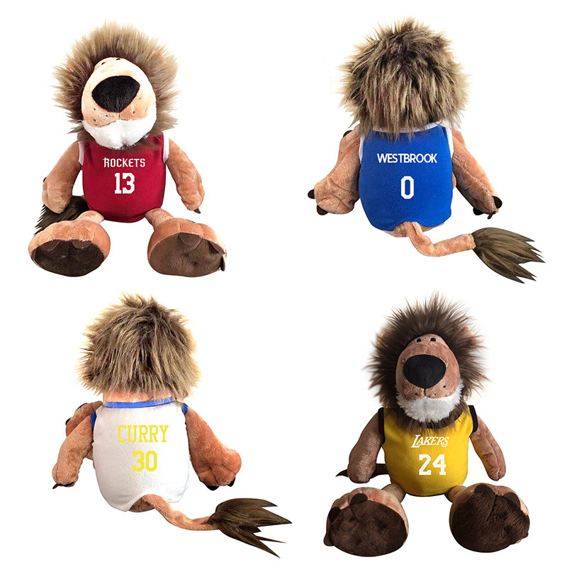 nba科比詹姆斯库里字母哥杜兰特约基奇公仔吉祥物狮子毛绒礼物
