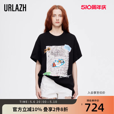 夏季时尚短袖URLAZH印花