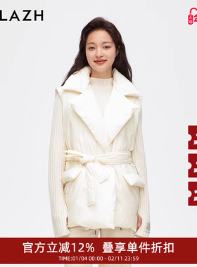 【95%鹅绒】URLAZH有兰新款白色轻薄羽绒服马甲女IM4CO12