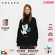 U等等绣花高领宽松羊绒衫 新款 毛衣女 URLAZH有兰2025冬季 商场同款