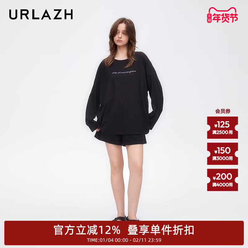URLAZH有兰新款黑色甜酷简约百搭宽松休闲舒适运动A字显瘦短裤女,女装/女士精品,休闲裤,淘宝优惠券,粉丝福利购,淘宝优惠卷