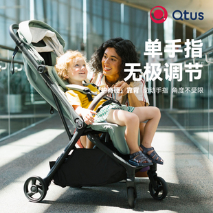 QtusQ5婴儿车自重力轻便一键收车可坐可躺硬靠背婴儿推车