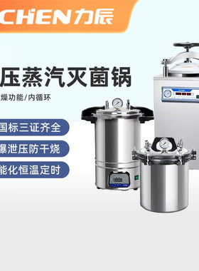 力辰实验室高压消毒灭菌锅手提医用压力蒸汽灭菌锅小型高温杀菌器