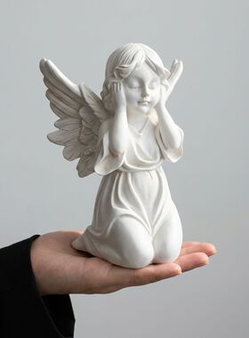 白色天使小摆件装饰品家居桌面工艺品静心治愈系装饰摆件