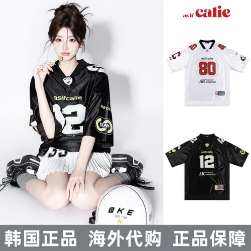 韩国正品asifcalie球衣短袖上衣