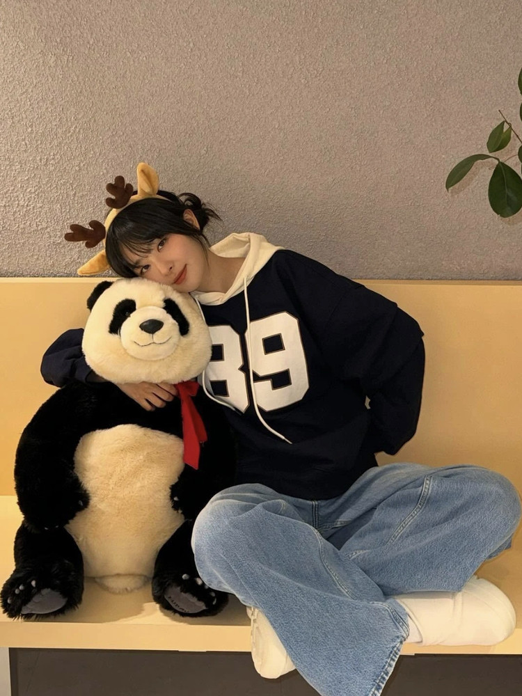 Корейский аутентичный свитер waikei № 89 Cui Xiubin Jiang Shuqi из того же хлопка с капюшоном и бархатной куртки для мужчин и женщин Изображение 1