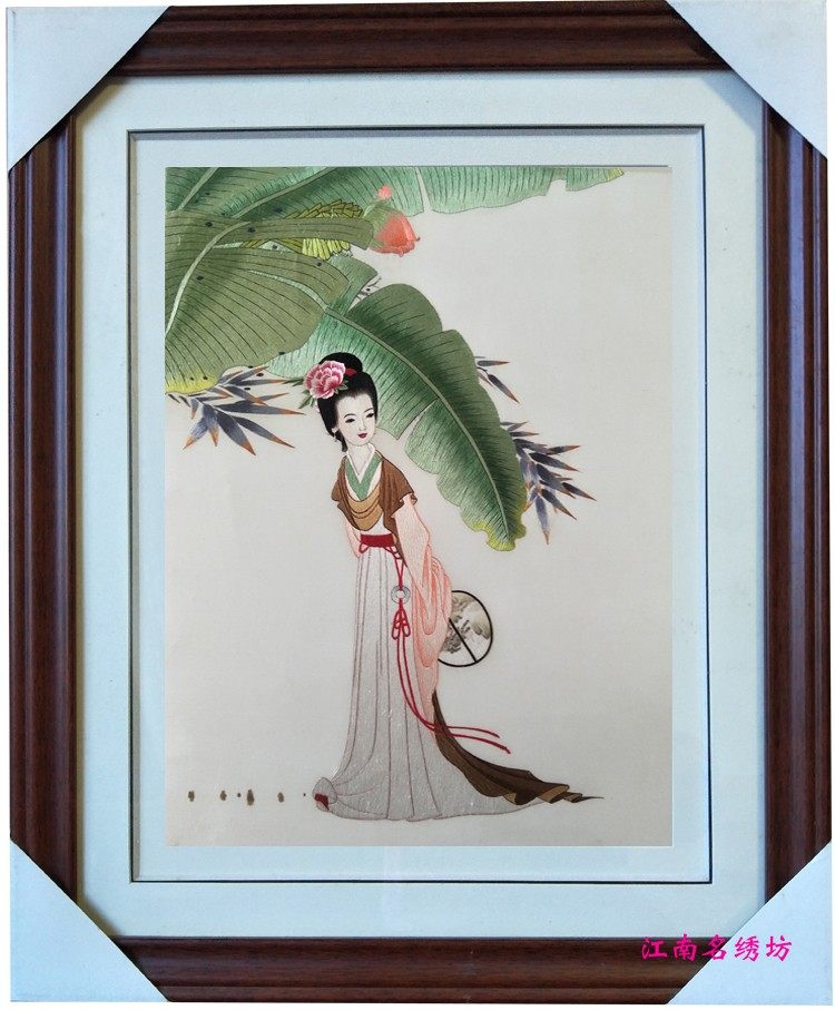 江南名绣坊书房卧室装饰画苏绣手工刺绣成品仕女图古代才女卓文君