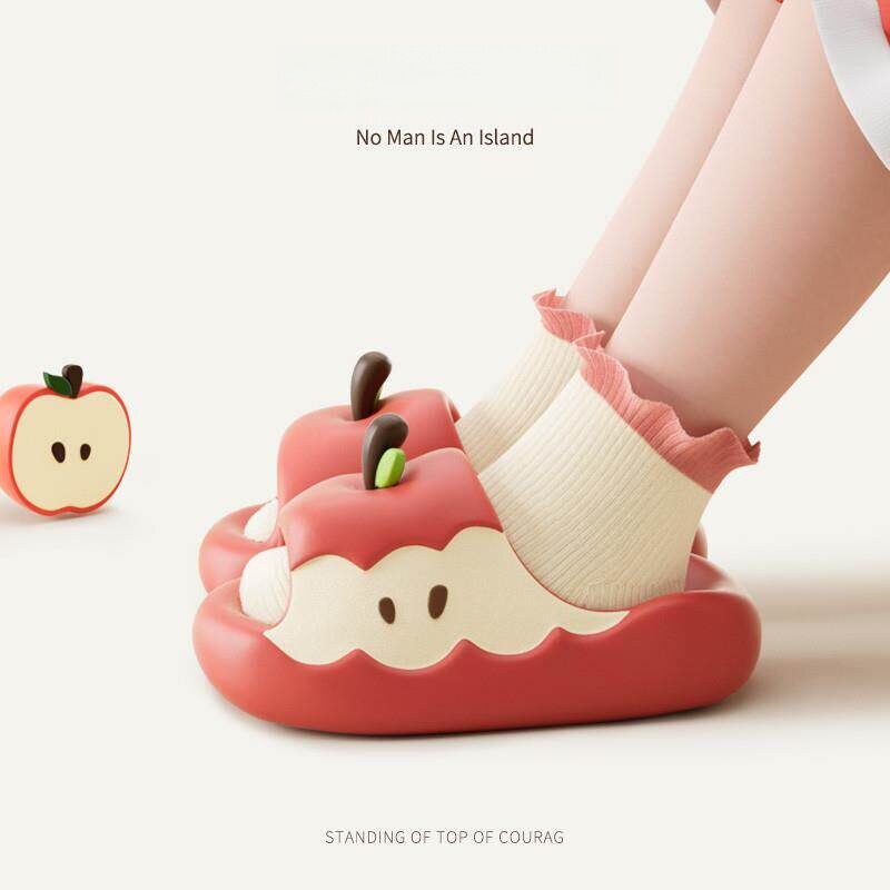 法国MIWEIKE 红苹果儿童拖鞋男女童夏季居家防滑抗菌EVA亲子