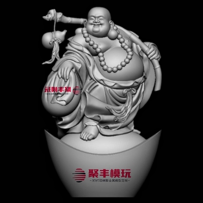 弥勒佛STL文件3D模型大肚佛三维图纸STL数据机雕刻CNC聚丰模玩