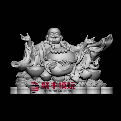 弥勒佛STL文件3D模型欢笑佛三维图纸STL数据机雕刻打印CNC四轴