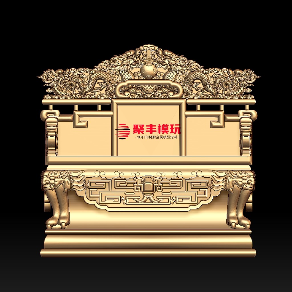 龙椅STL文件3D模型椅子三维图纸STL数据机雕刻CNC聚丰模玩