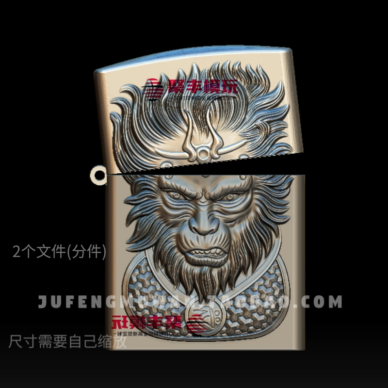 圆雕外壳打火机STL文件3D模型打火机三维立体图纸STL数据聚丰模玩