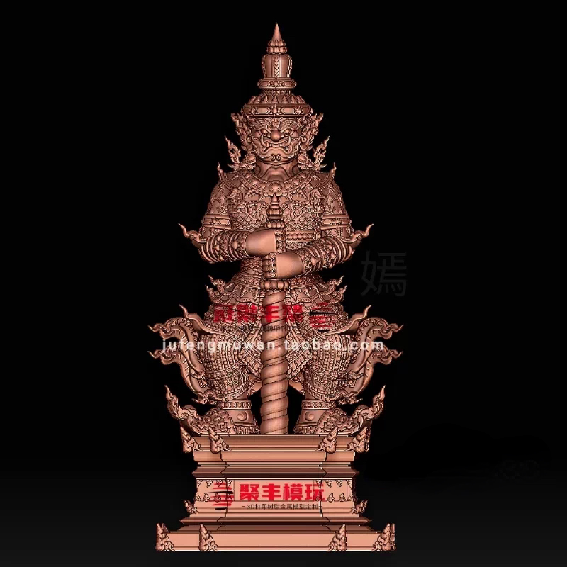 泰国神夜叉神STL文件3D打印白模摆件打印定制3D打印服务