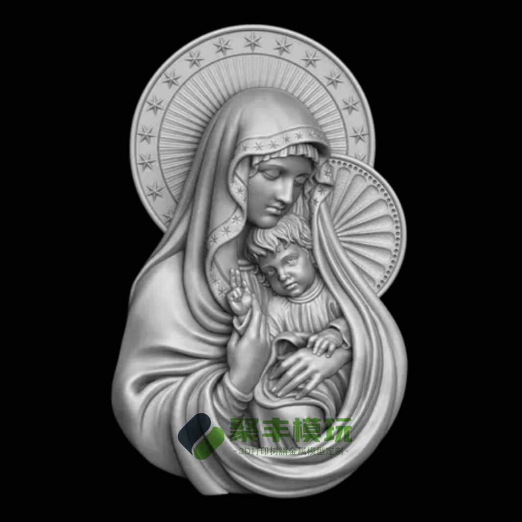 浮雕西方人物STL文件3D模型首饰三维图纸STL数据机雕刻打印CNC
