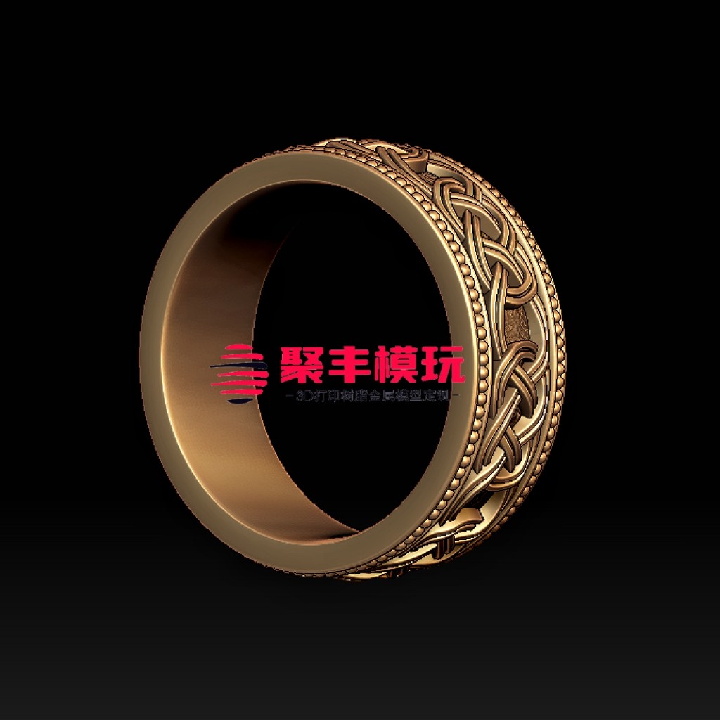 编织纹戒指STL文件3D模型首饰三维图纸STL数据机雕刻CNC打印A85