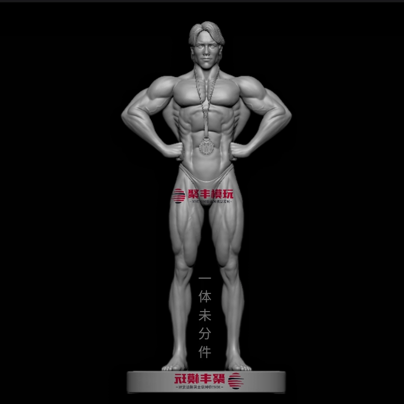 健美先生肌肉男STL文件3D模型健身三维图纸STL数据3d打印机雕CNC