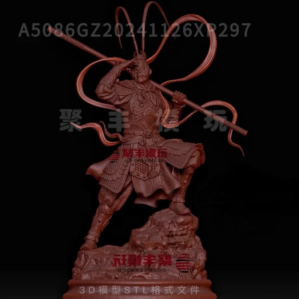 齐天大圣孙悟空STL文件3D打印美猴王三维图纸STL数据3D Buddha