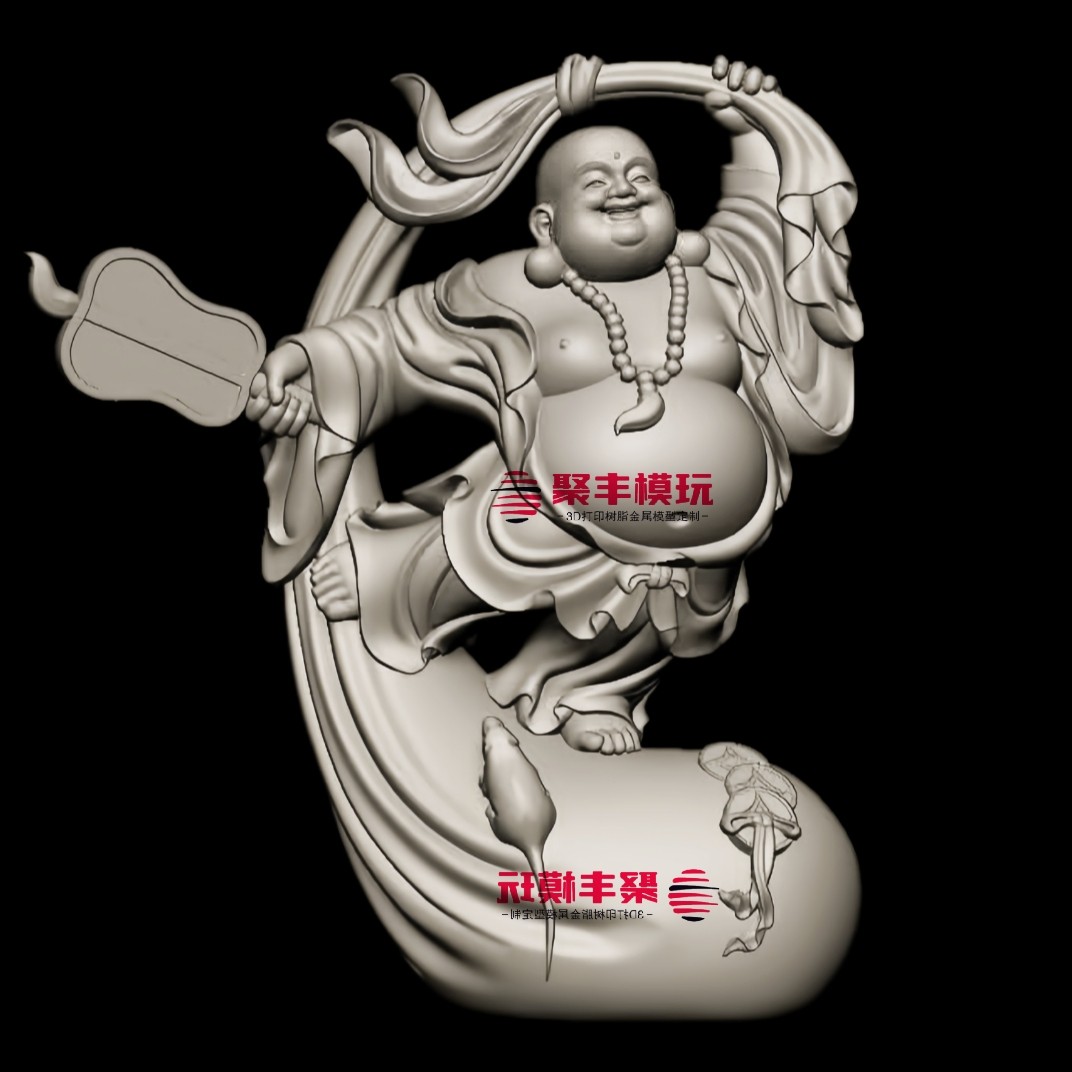 弥勒佛STL文件3D图纸模型弥勒菩萨三维图纸STL数据机雕刻打印CNC