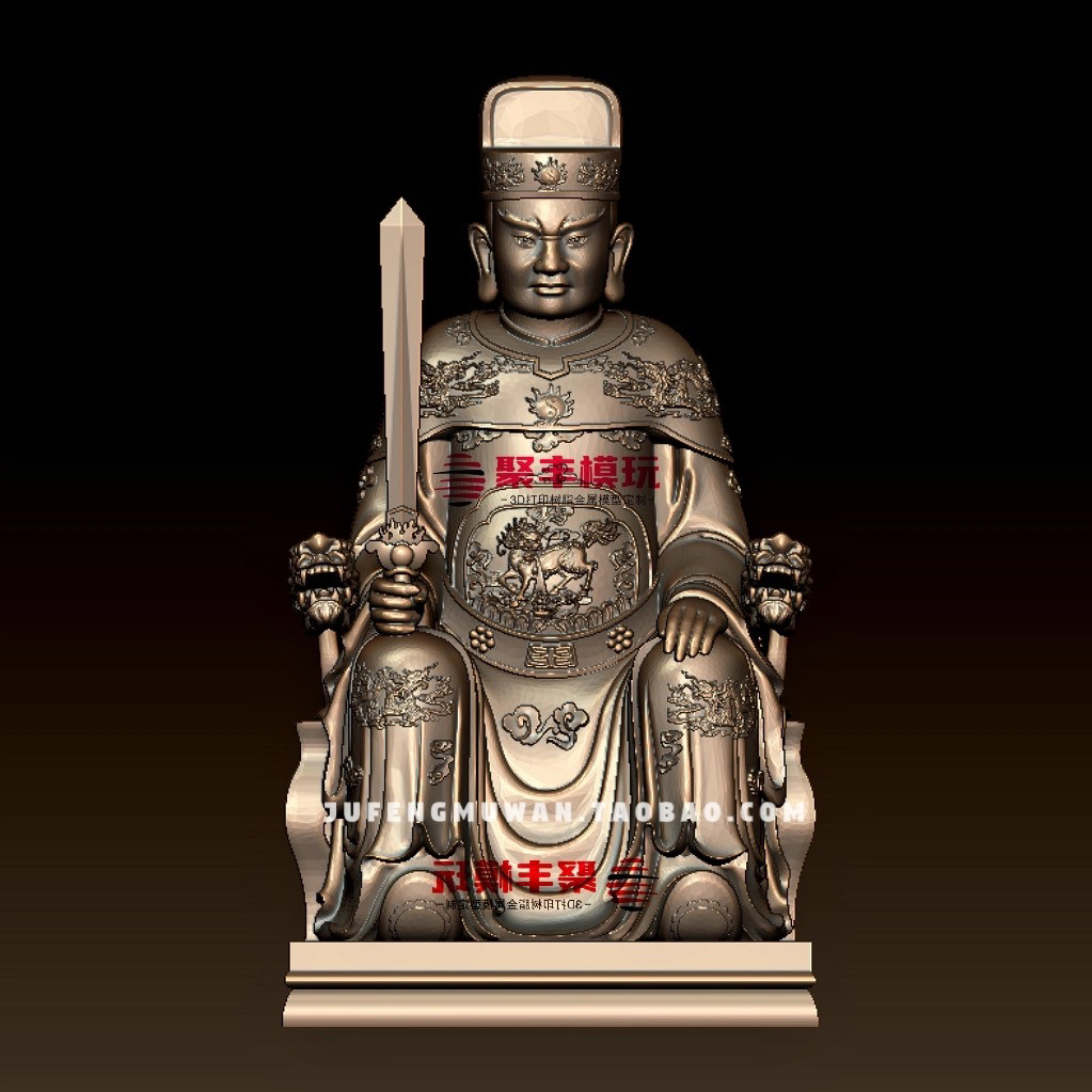 古代人物STL文件3D模型圆雕三维图纸STL数据圆雕刻CNC聚丰模玩