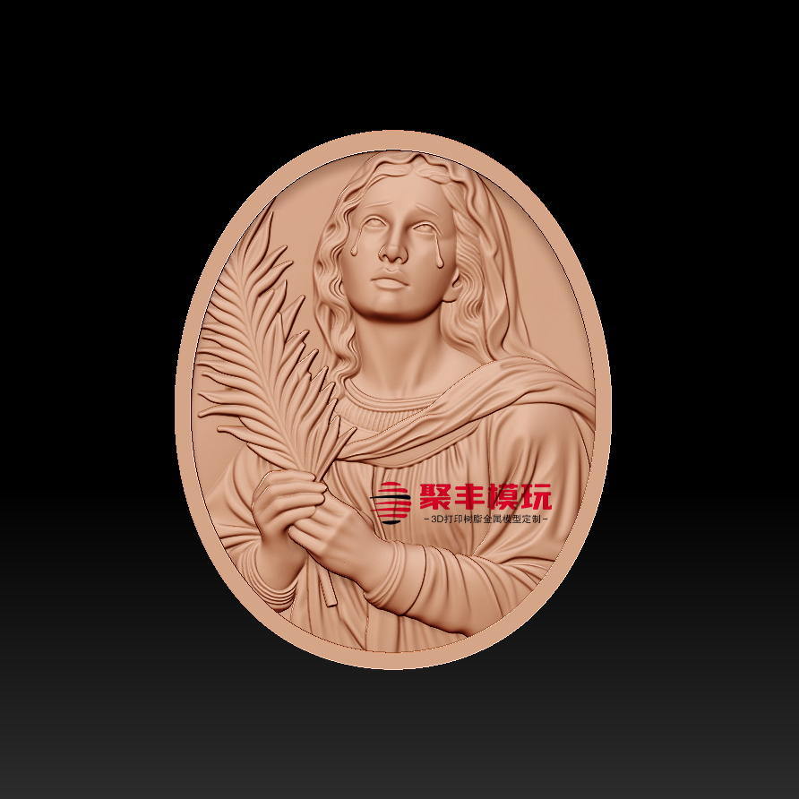 浮雕西方人物STL文件3D图纸模型首饰三维图纸STL数据机雕打印
