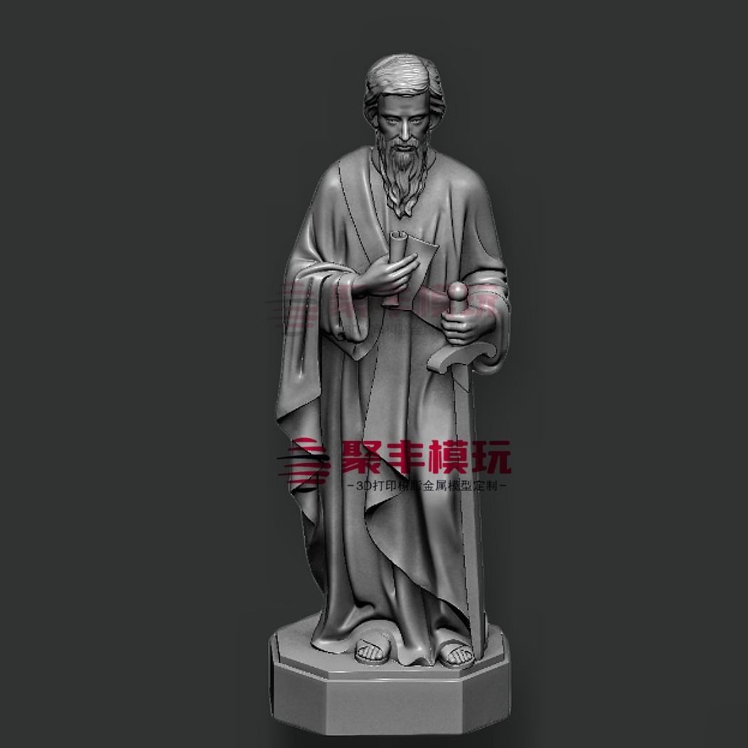 西方人物雕塑STL文件3D模型西方人物圆雕三维立体图纸STL数据打印