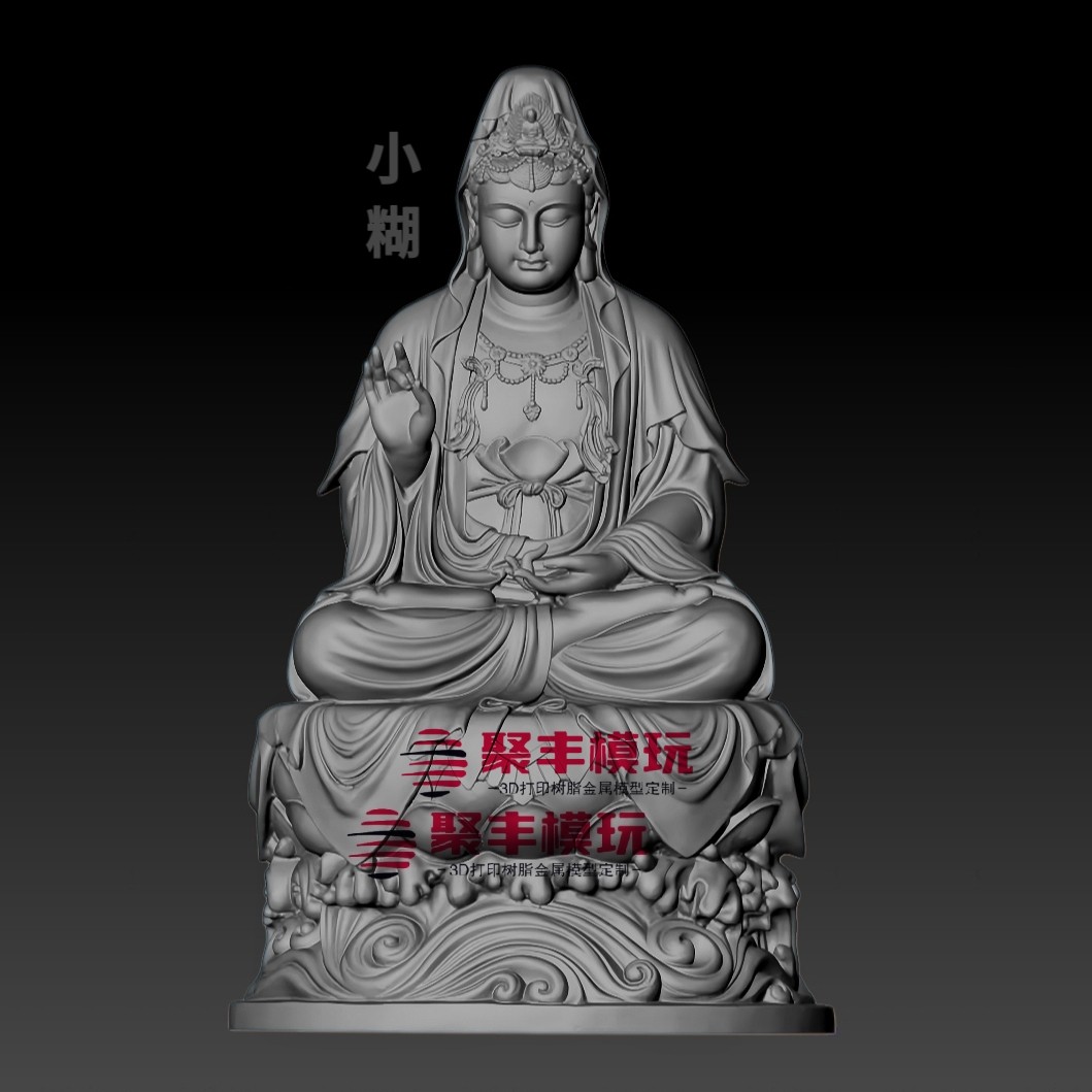 观音STL文件3D模型观音菩萨三维STL数据机雕圆雕图